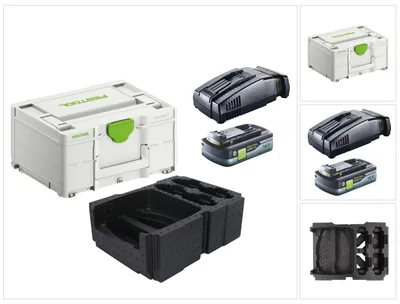 Immagine prodotto di Festool energy set 1x BP 18 Li 4.0 Ah HPC-ASI batteria 18V 4.0 Ah HighPower ( 205034 ) + caricatore rapido SCA 16 10.8 V - 18 V ( 576953 ) + Systainer