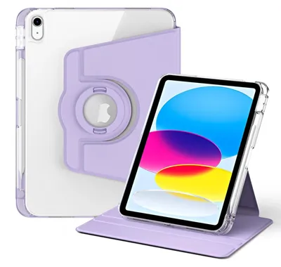 Obrázok produktu pre Pre Apple iPad 11. generácie A16 2025 / 10,9 2022 360° akrylové puzdro / puzdro z umelej kože fialové