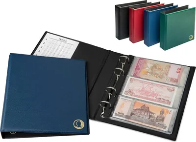 Produktbild von Banknotenalbum Sammelalbum (Blau) mit 20 Hüllen für 50 Banknoten