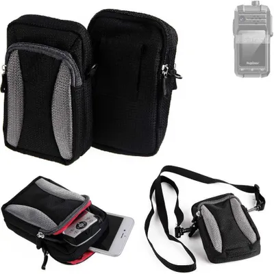 Produktbild von K-S-Trade Holster Schutz Hülle kompatibel mit RugGear RG440 Handy Hülle Gürteltasche Umhängetasche mit Zusatzfach schwarz