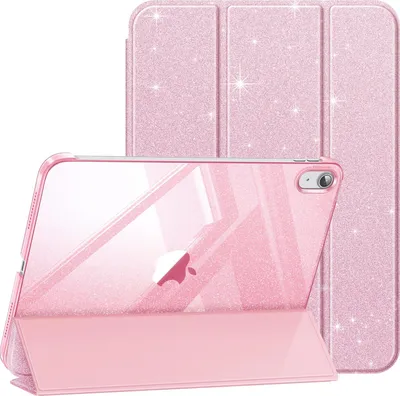 Produktbild von Fintie Hülle für iPad 11. Generation 2025 11 Zoll (A16), iPad 10. Generation 10.9 Zoll 2022 - Ultradünn Schutzhülle mit transparenter Rückseite Abdeckung Case Cover, Auto Schlaf/Wach, Glitzer Rosa