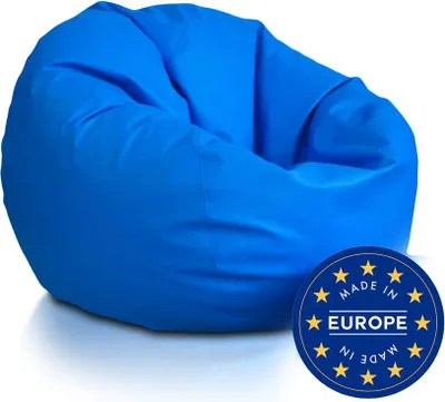 Produktbild von Ecopuf Sakwa, Sitzkissen Sessel Bean Bag, Sitzsack Kunstleder, Hellblau E19, M