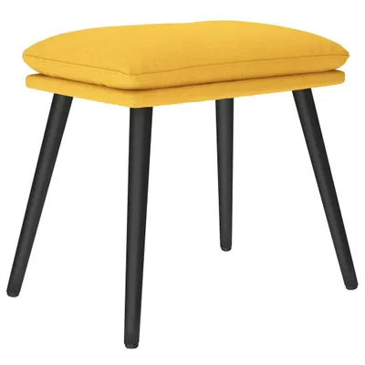 Zdjęcie produktu dla vidaXL Podnóżek musztardowy żółty 45x29,5x35 cm tkanina