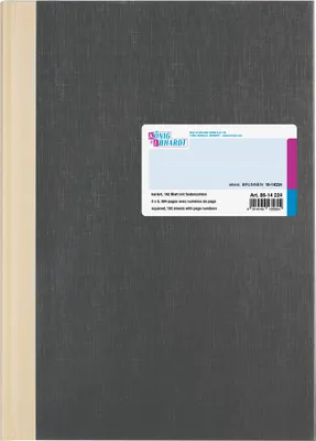 Image de König & Ebhardt Livre de comptes 8614224 DIN A4 quadrillé 192feuilles h.gr