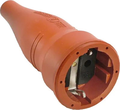 Produktbild von as-Schwabe Gummi-Kupplung Schutzkontakt ohne Kabel max. 1,5mm² 230V 16A Rot IP20