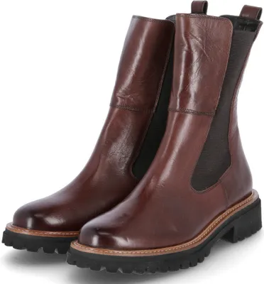 Zdjęcie produktu dla Paul Green 9836-052 Ankle boot, damskie, skóra, brązowy, NOWOŚĆ, wsuwane ankle boot - buty damskie modne ankle boots / botki, brązowy, skóra / stretch (star calf), wysokość obcasa: 20 mm