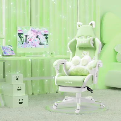 Produktbild von Ergonomischer Gaming Stuhl für Mädchen mit Katzenthema
