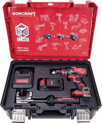 Zdjęcie produktu dla Zestaw WORCRAFT XCUBE004 Akumulatorowa wiertarko-wkrętarka 100Nm CHD-S20LiBH, 1x4.0Ah, ładowarka