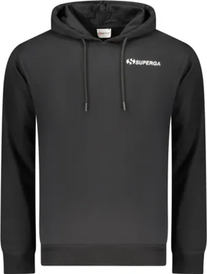 Produktbild von Schwarzes Herren-Sweatshirt: Kapuzenpullover ohne Reißverschluss