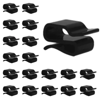 Kabelclips 60 Stück, für Kabel 2,5-6 mm, Außenlichthaken, Kabelorganisator