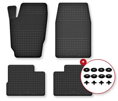 Produktbild von Gummi-Fußmatten für Kia Sportage I 1995-2004 (SUV) – 4-tlg, Schwarz, Semi-Universal, angepasst – Wielganizator Semi-Universal