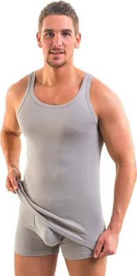 Herren Tank Top grau 4er Pack