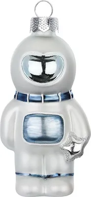 Produktbild von Christbaumschmuck Glas Astronaut 9cm weiß / blau