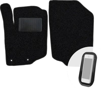 Produktbild von moto-MOLTICO Vorne Fußmatten Auto Velours Autoteppiche Schwarz Automatten Set 2-teilig passend für Peugeot 207 2006-2012