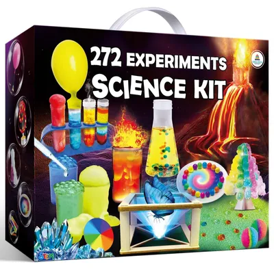 Produktbild von Experimentierkasten Chemiebaukasten Wissenschaftsset - 272 Experimente - Vulkan und Kristalle - Kinder