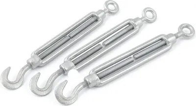 Produktbild von SPANNSCHLOSS HAKEN OSE M8 5 Stück verzinkt Spannschloß Seilspanner Spanner für Drahtseil