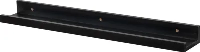 Produktbild von Schwebendes Bilderregal – 57 cm, schwarzes MDF-Wanddisplay für Fotos und Heimdekor