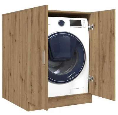 Imagen del producto de Base para lavadora - Altura de 91,5 cm - Madera de roble maciza - Fabricación artesanal