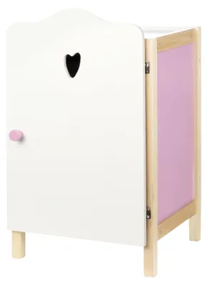 Produktbild von roba Puppenkleiderschrank 'Scarlett', zum Verstauen von Puppenkleidung und Zubehör, weiß lackiert