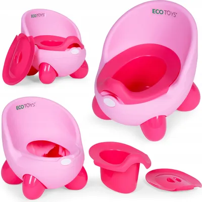 Produktbild von Bemi Töpfchen Toilette Wc Abnehmbarer Einsatz Rutschfeste Füsse Abdeckung Rosa
