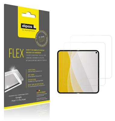 Immagine prodotto di 2x Pellicola protettiva per Google Pixel 11 Pro Fold Lato interno, rivestimento al 100%, Protezione dipos Flex