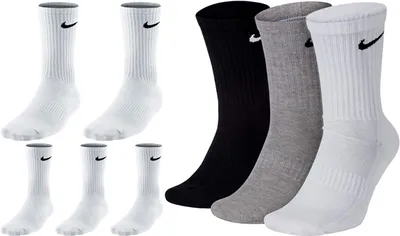 Produktbild von 8 Paar Nike Herren Damen Socken - Farbe: weiß weiß/grau/schwarz - Größe: 46-50
