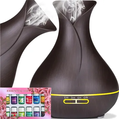 Memflow Luftbefeuchter mit Duftdiffusor, 400 ml, inklusive 12 Duftölen