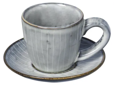 Produktbild von Broste Copenhagen Espressotasse Nordic Sea 50ml Steingut grau