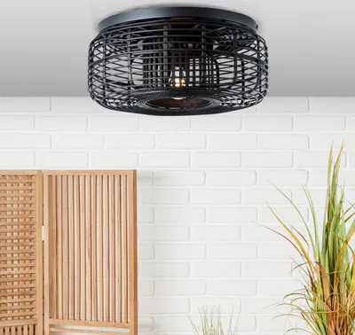 Produktbild von Crosstown Deckenleuchte 45cm holz dunkel/schwarz