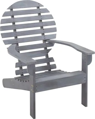 Zdjęcie produktu dla Krzesło ogrodowe Adirondack z litego drewna akacjowego, szare