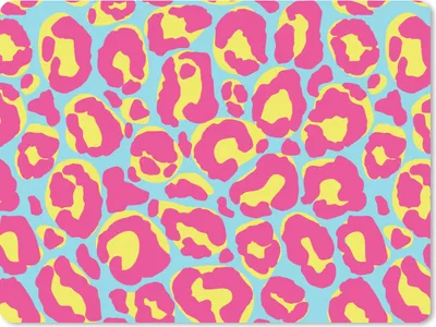 Produktbild von MuchoWow® Mauspad Mousepad Pantherdruck - Rosa - Gelb - Muster 23x19 cm - Mousepads - Maus Mat - Pad - Mausunterlage - Schreibtischunterlage - Mauspad