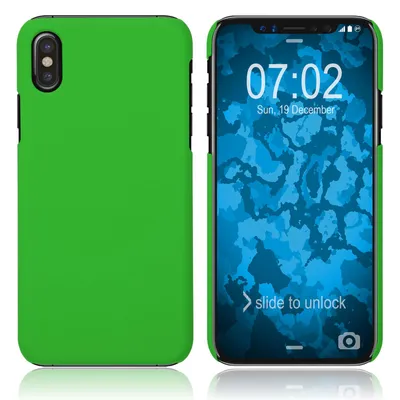 Produktbild von PhoneNatic Case kompatibel mit Apple iPhone Xs Max - Hülle grün gummiert Hard-case Cover