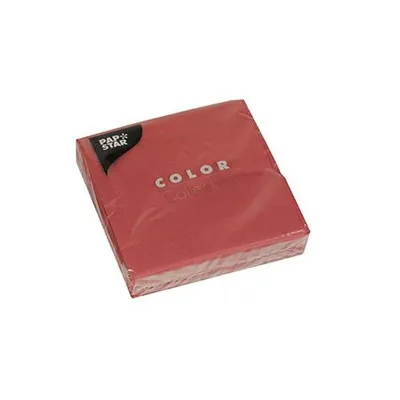 Produktbild von Papstar Servietten, 3-lagig 1/4-Falz 25 cm x 25 cm bordeaux, 15 x 20 Stück