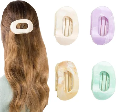 Obrázek produktu pro Čtyři sponky do vlasů, ploché sponky, 10 cm, s protiskluzovou úpravou, vhodné pro každodenní použití