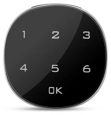 Produktbild von Techstar® Intelligente Smart-Türschloss, Touchscreen-Digital, 30mm, Alarm, Code, Stromversorgung CR2023 und MicroUSB