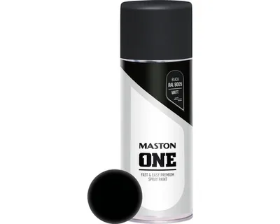 Produktbild von Sprühlack Maston ONE matt RAL 9005 tiefschwarz 400 ml