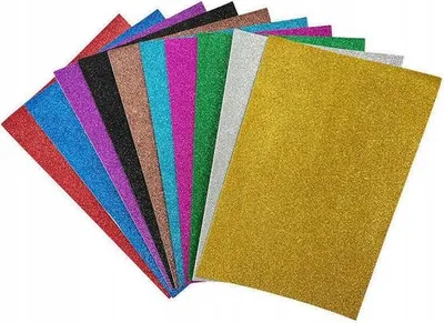 Image de Mousse décorative pailletée pour colle, mélange de 10 pièces