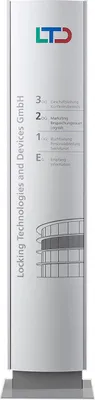 Produktbild von ORLANDO Innenaufsteller 210 x 44 cm, silber