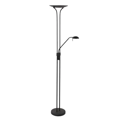 Produktbild von Steinhauer Stehleuchte Biron 2-flammig Mattes schwarz / Glas matt 27x52cm