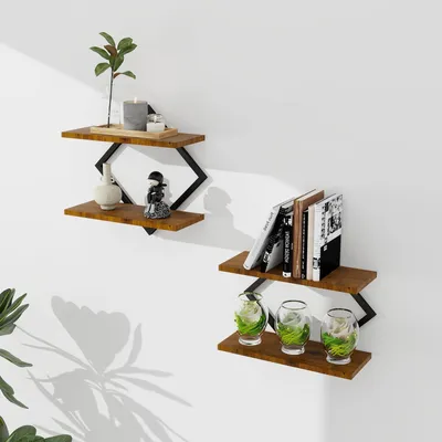 Immagine prodotto di Omgoods - Set di 4 mensole sospese per decorazione