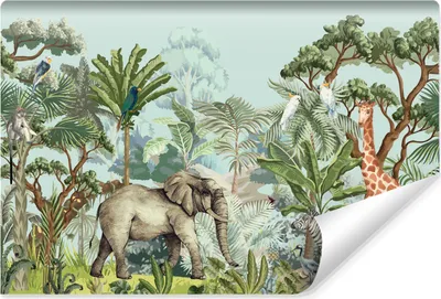 Produktbild von Muralo Selbstklebende Fototapete wilde TIERE tropische Pflanzen Natur Br. 208cm x Hö. 146cm