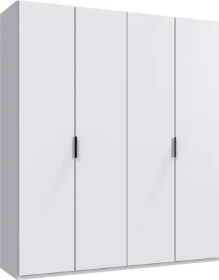 Produktbild von Falttürenschrank >OXFORD< in WEISS - 200x236x58cm (BxHxT)