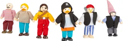 Image de petites poupées à pied pour la maison figures pirates 6 pcs