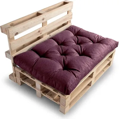 Produktbild von Palettenkissen, Gartensofakissen, Sitzkissen, N_PPI (Sitzkissen 120x80, Violett)