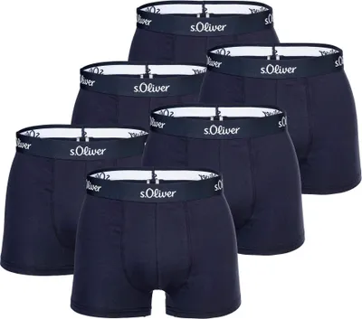 Produktbild von s.Oliver Herren Boxershorts, 6er Pack - Boxerbrief, Baumwoll-Stretch Marine S