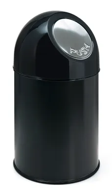 Produktbild von Abfallbehälter mit Druckdeckel 30 Liter, Schwarz
