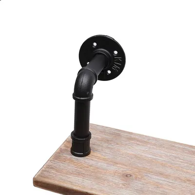 Immagine prodotto di Mensole a parete - Porta bottiglie - Portabicchieri per vino - 3 ripiani - Stile industriale - Legno - 100x60x20 cm - Ideale per soggiorno o cucina