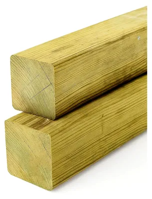 Produktbild von Kiefer Kantholz imprägniert 70x70 mm Höhe 40 cm Pfosten Konstruktionsholz 4-seitig glatt Holz Zaun