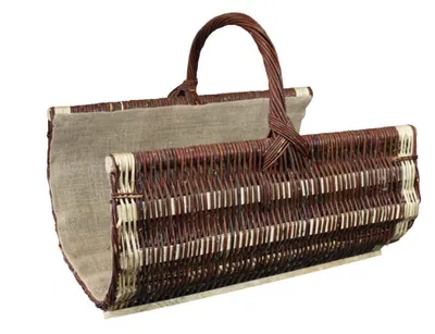 Image de Panier en osier naturel avec une doublure en jute