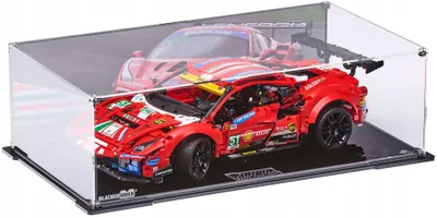 Image de Vitrine noire pour LEGO® Technic 42125 – Ferrari 488 GTE AF, avec fond imprimé